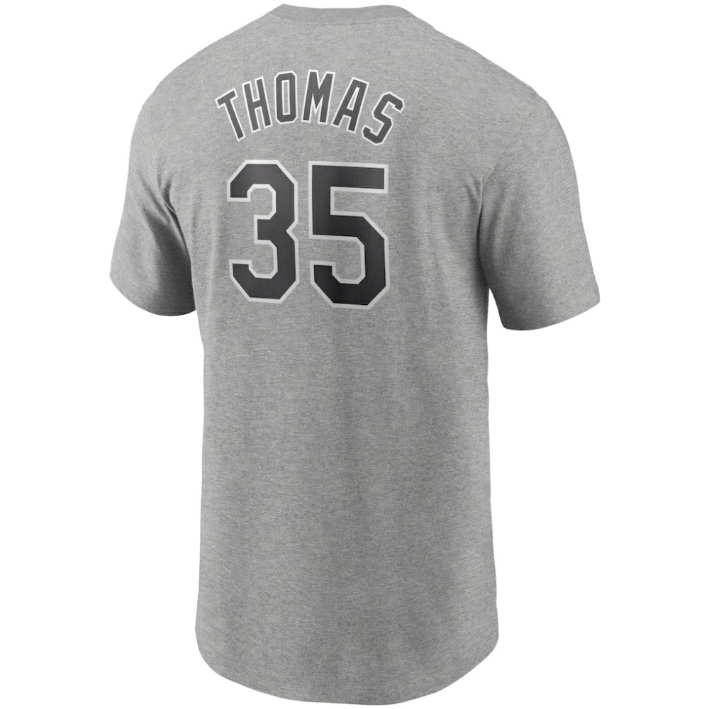 Frank Thomas Chicago White Sox Nike Cooperstown Collection Name & Number T-Shirt - Heathered Gray - Nike Sale