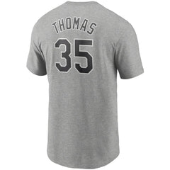Frank Thomas Chicago White Sox Nike Cooperstown Collection Name & Number T-Shirt - Heathered Gray - Nike Sale