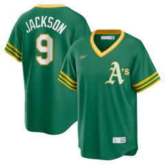 Reggie Jackson Athletics Nike Road Cooperstown Collection Player Jersey - Kelly Green - Nike on Sale