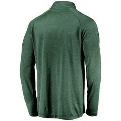 Athletics Fanatics Iconic Striated Primary Logo Raglan Quarter-Zip Pullover Jacket - Green - Fanatics Discount