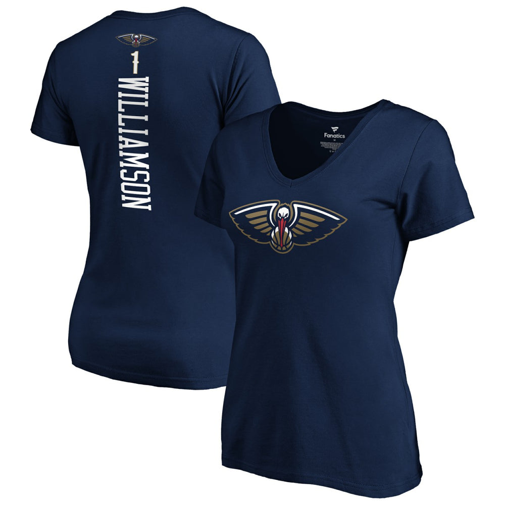 Zion Williamson New Orleans Pelicans Women's 2019 NBA Draft Playmaker Name & Number V-Neck T-Shirt Navy | Fanatics outlet