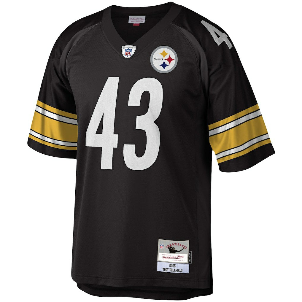 Mitchell & Ness Troy Polamalu Pittsburgh Steelers Legacy Replica Jersey Black