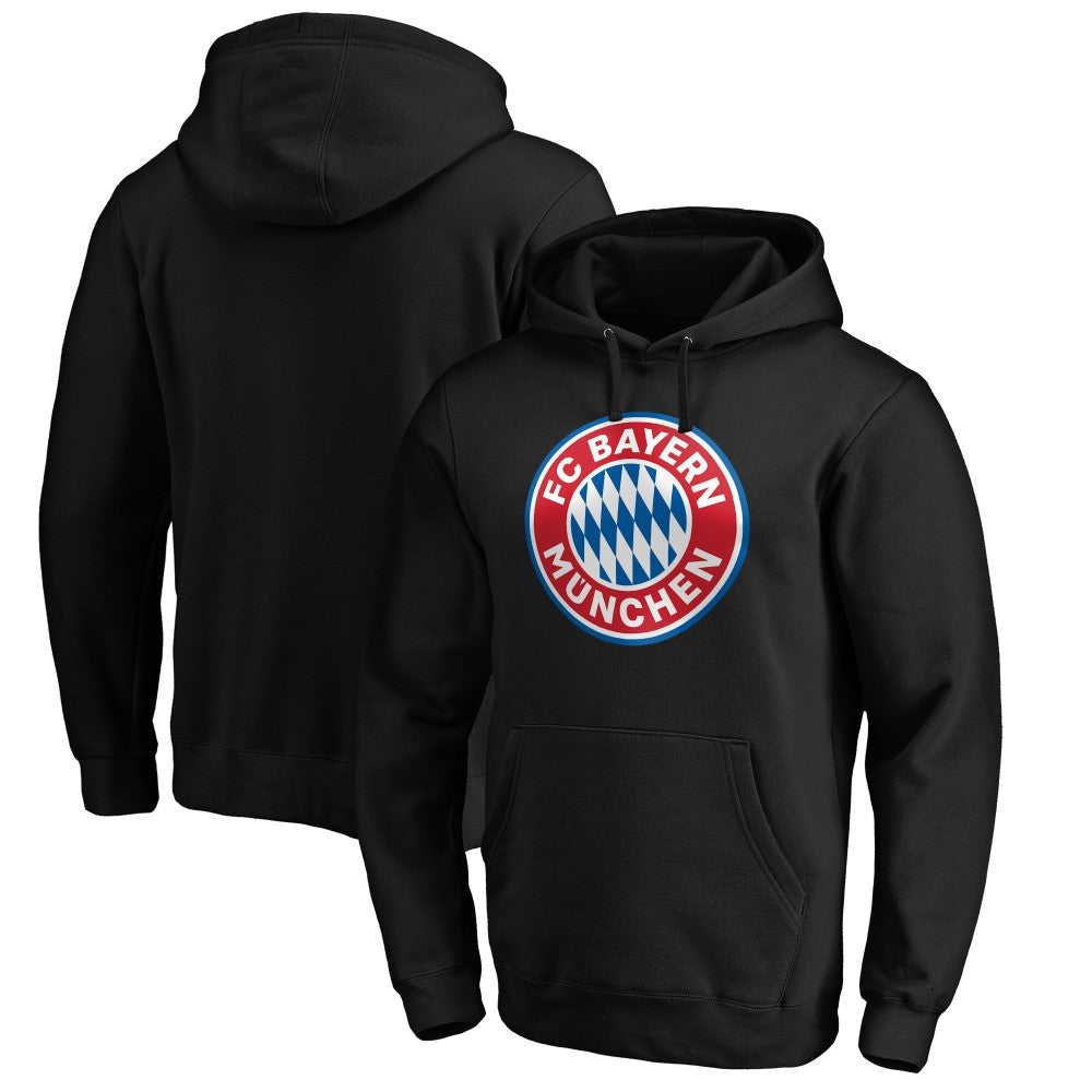 Bayern Munich Logo Pullover Hoodie Black
