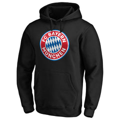 Bayern Munich Logo Pullover Hoodie Black