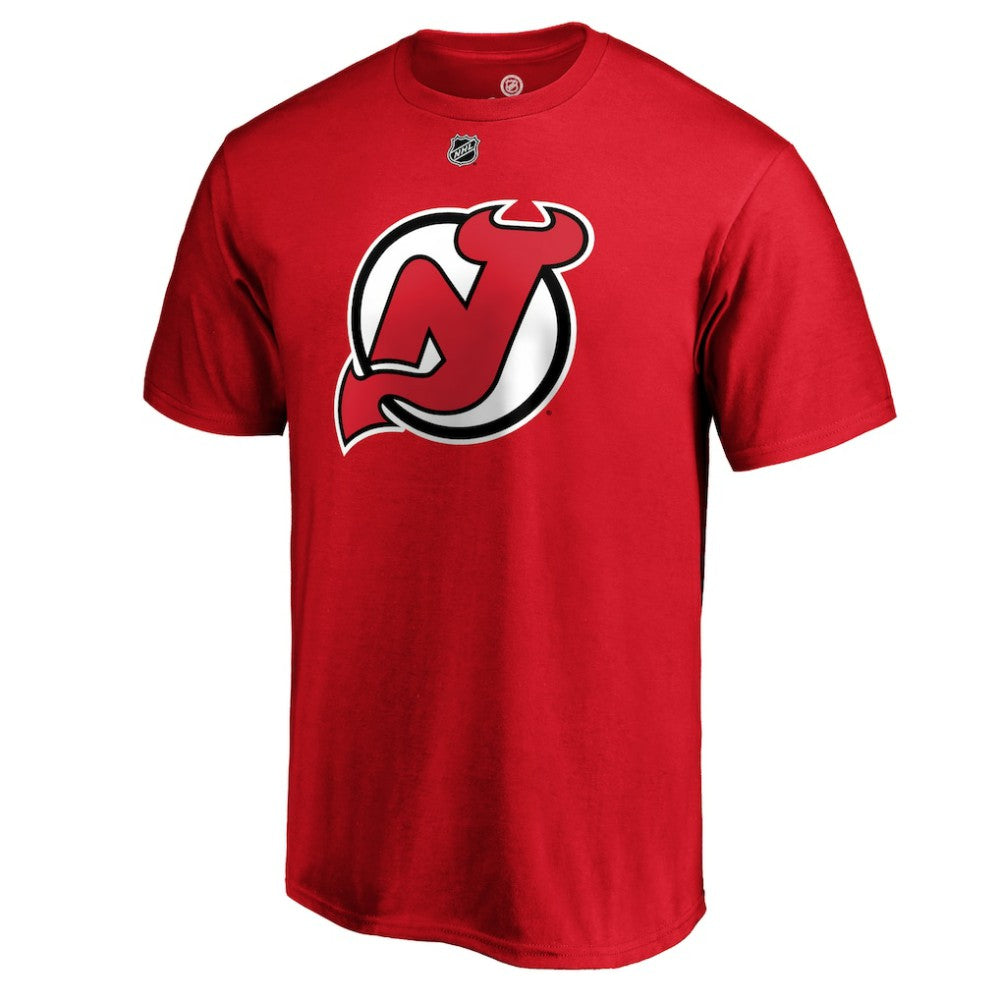 Jack Hughes New Jersey Devils Fanatics Authentic Stack Player Name & Number T-Shirt - Red - NHL 3607200