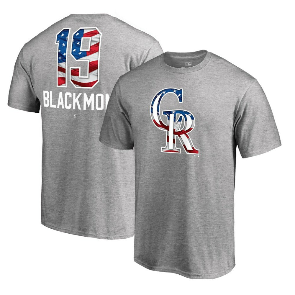 Charlie Blackmon Colorado Rockies Banner Wave Name & Number T-Shirt - Heathered Gray - MLB on Sale