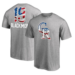 Charlie Blackmon Colorado Rockies Banner Wave Name & Number T-Shirt - Heathered Gray - MLB on Sale