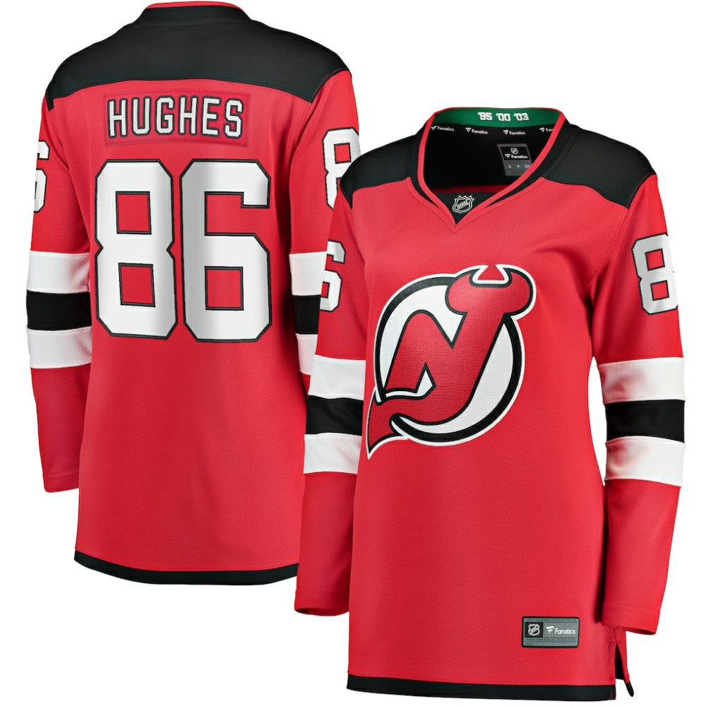 Jack Hughes New Jersey Devils Fanatics Women's Home Breakaway Jersey - Red - NHL 3607218