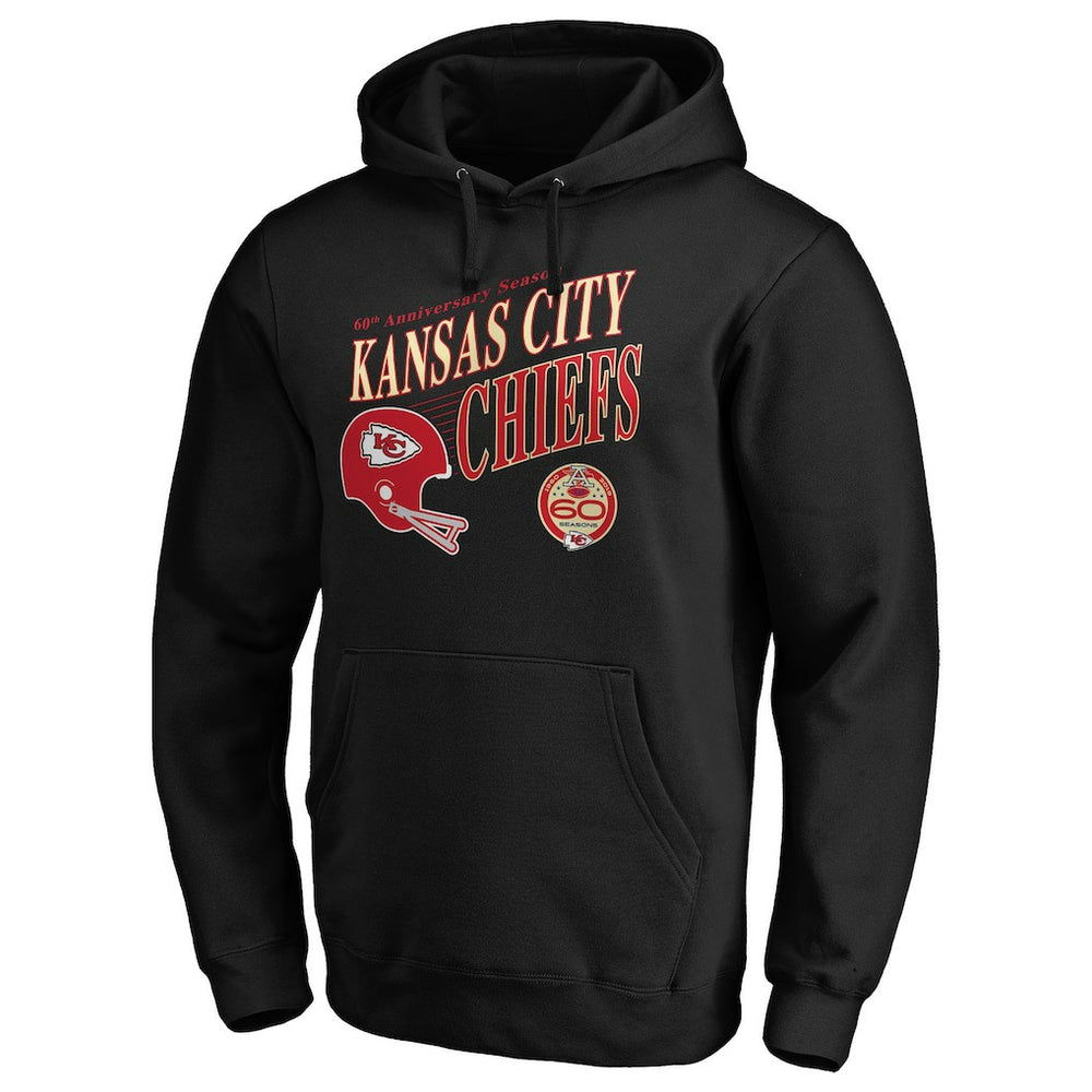 Kansas City Chiefs 60th Season Logo Rise Pullover Hoodie Black