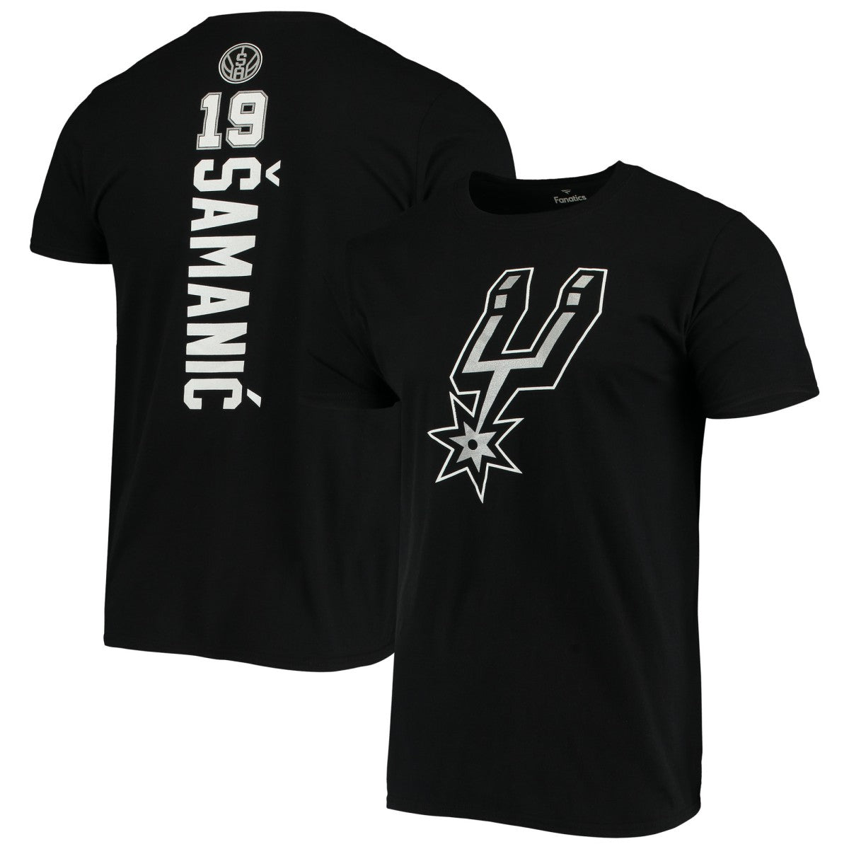 Luka Samanic San Antonio Spurs Playmaker Name & Number Logo T-Shirt Black | Fanatics outlet