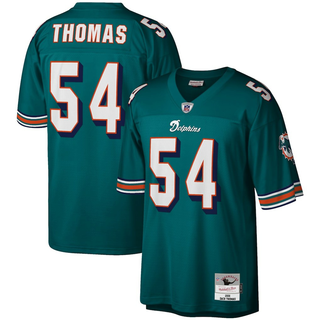 Mitchell & Ness Zach Thomas Miami Dolphins Legacy Replica Jersey Aqua