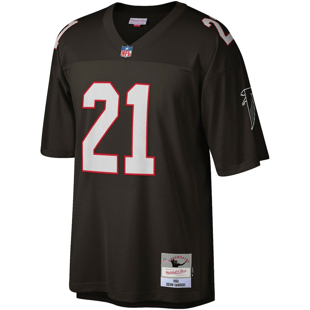 Mitchell & Ness Deion Sanders Atlanta Falcons Legacy Replica Jersey Black