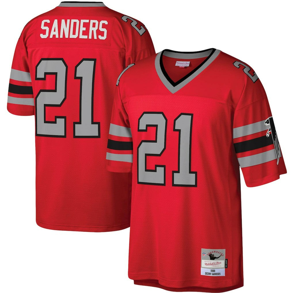Mitchell & Ness Deion Sanders Atlanta Falcons Legacy Replica Jersey Red