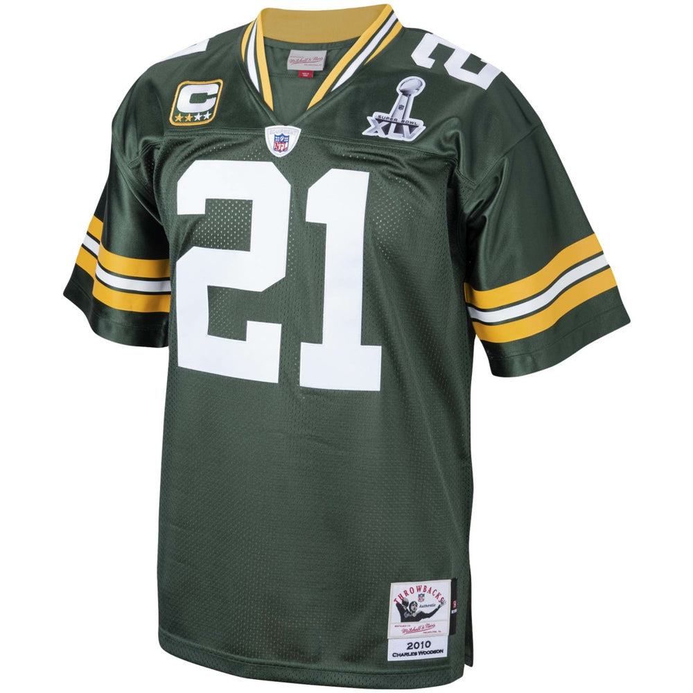 Mitchell & Ness Charles Woodson Green Bay Packers 2010 Authentic Throwback Retired Player Jersey Green