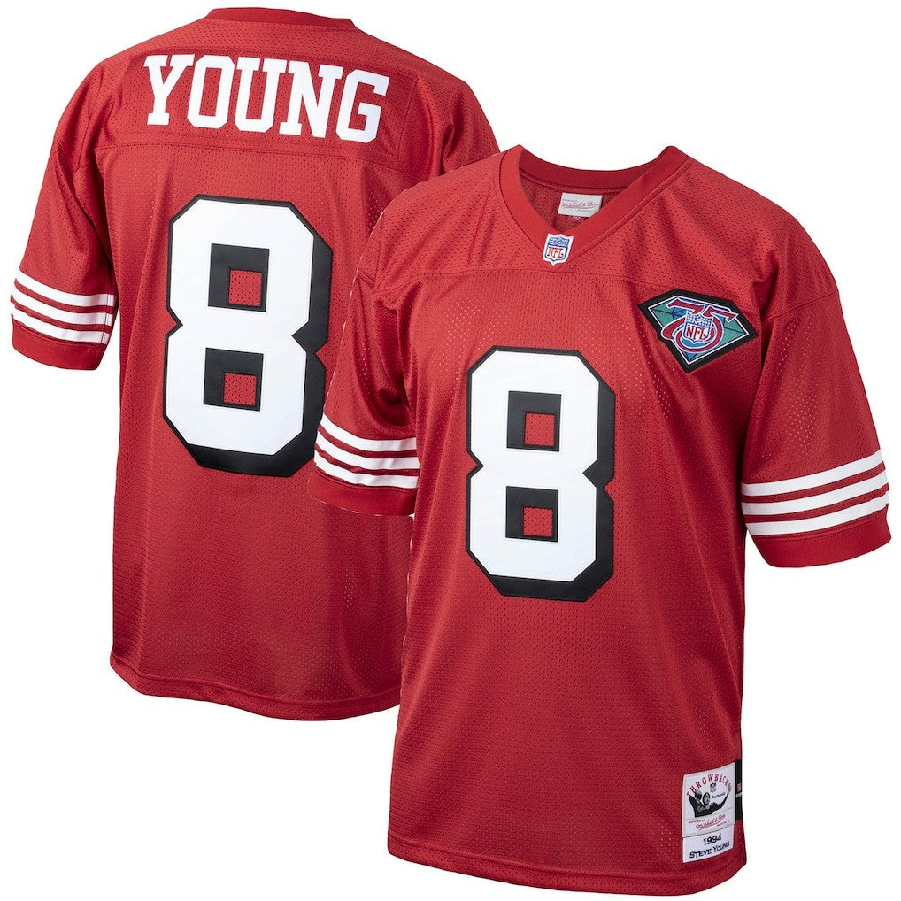Mitchell & Ness Steve Young San Francisco 49ers 1994 Authentic Throwback Retired Player Jersey Scarlet