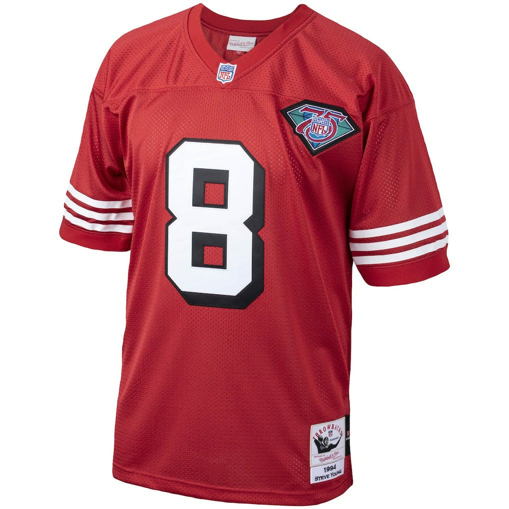 Mitchell & Ness Steve Young San Francisco 49ers 1994 Authentic Throwback Retired Player Jersey Scarlet
