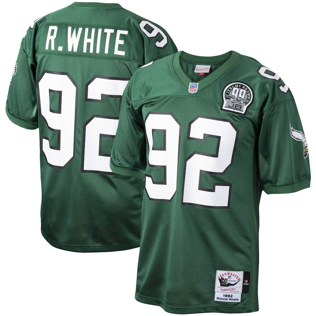Mitchell & Ness Reggie White Philadelphia Eagles Authentic Throwback Retired Player Jersey Green