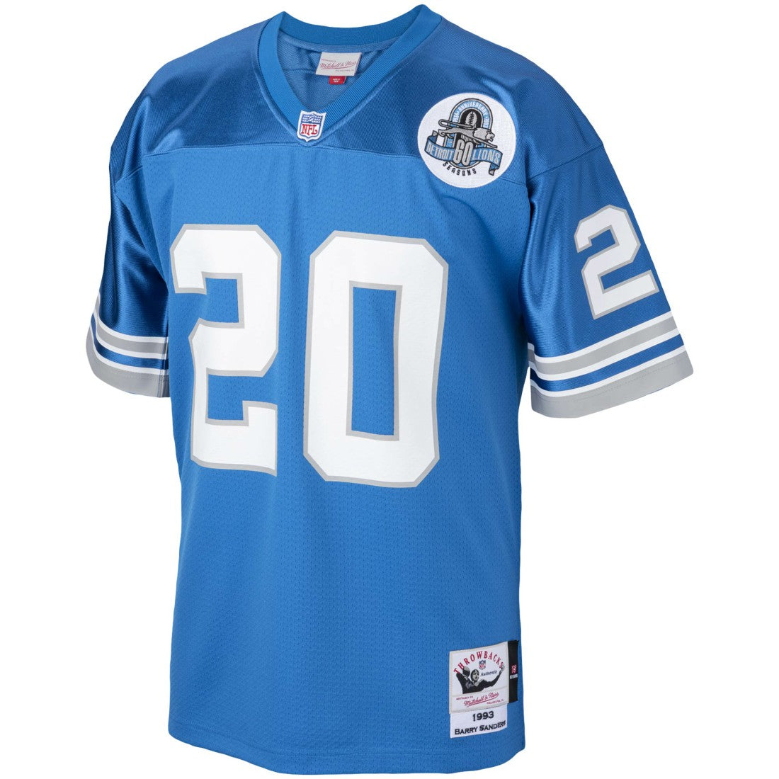 Mitchell & Ness Barry Sanders Detroit Lions 1993 Authentic Throwback Retired Player Jersey Blue