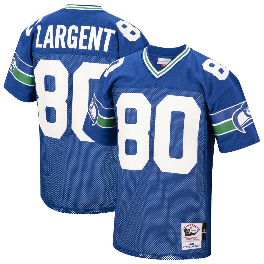 Mitchell & Ness Steve Largent Seattle Seahawks 1985 Authentic Throwback Retired Player Jersey Royal
