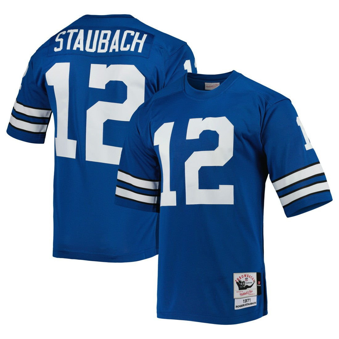 Mitchell & Ness Roger Staubach Dallas Cowboys 1971 Authentic Throwback Retired Player Jersey Royal