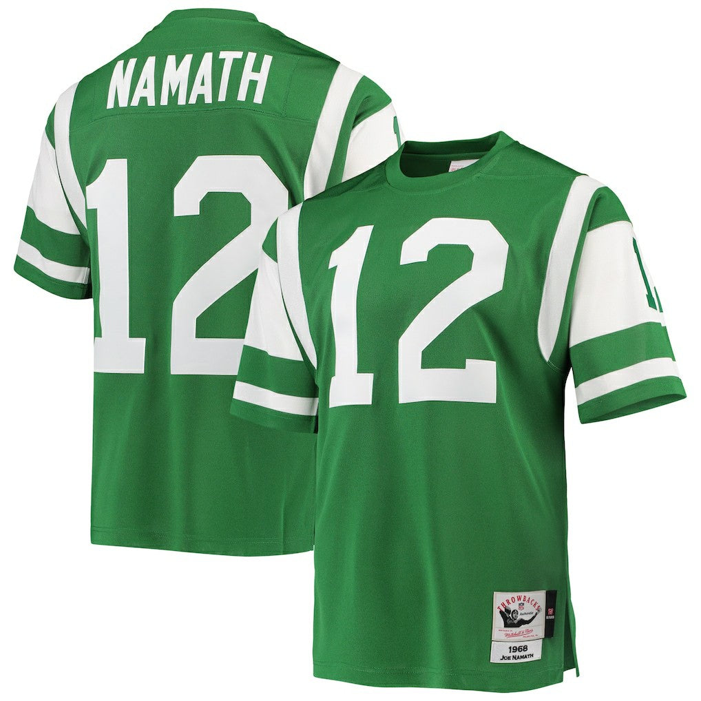 Mitchell & Ness Joe Namath New York Jets 1968 Authentic Throwback Retired Player Jersey Green