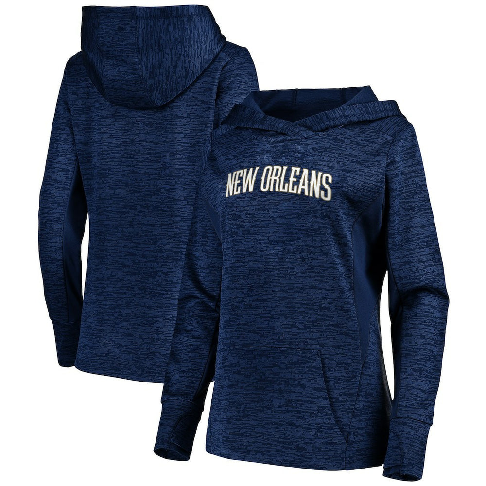 New Orleans Pelicans Women's Showtime Done Better Pullover Hoodie Navy | Fanatics