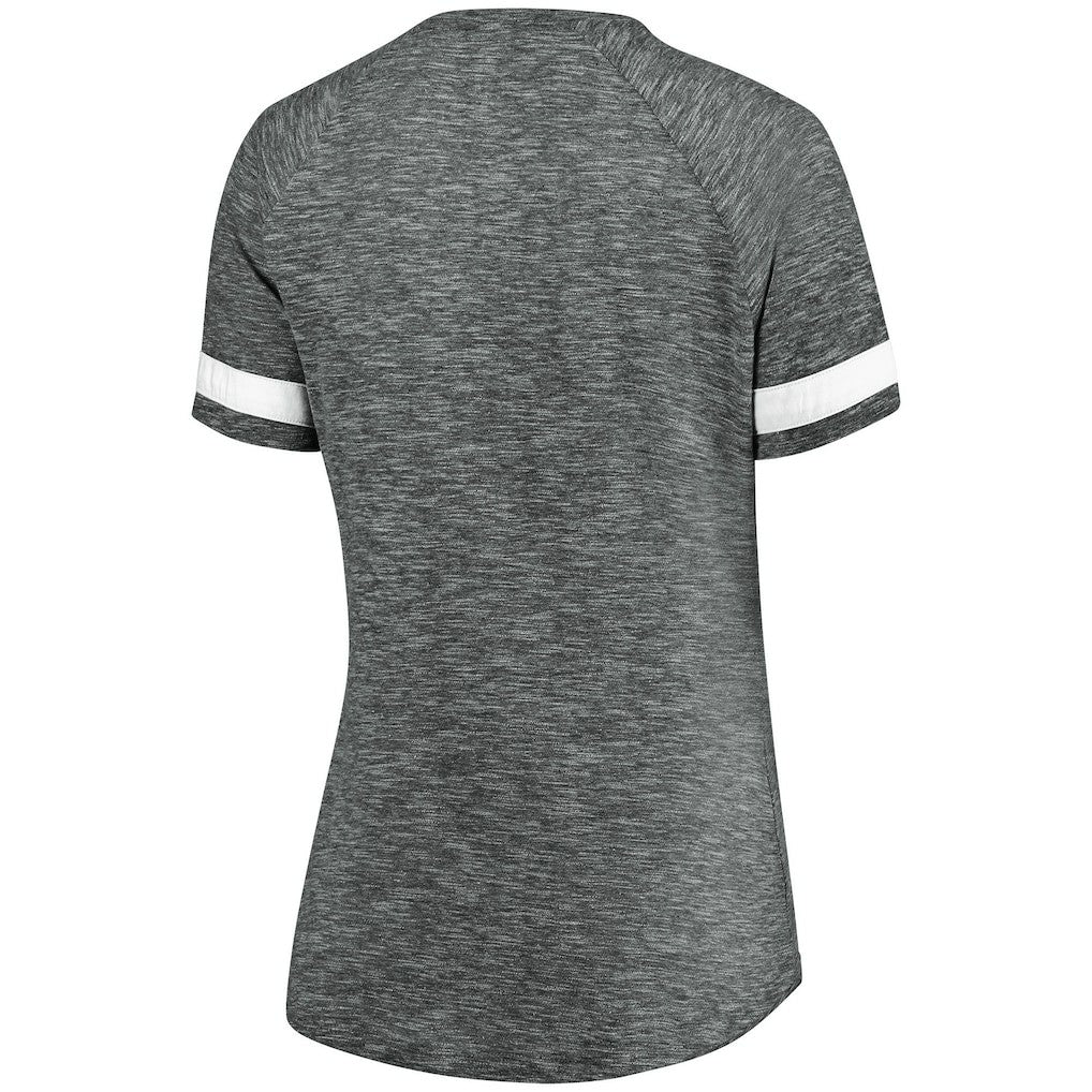 Brooklyn Nets Women's Showtime Winning With Pride Notch Neck T-Shirt Gray/White | Fanatics online