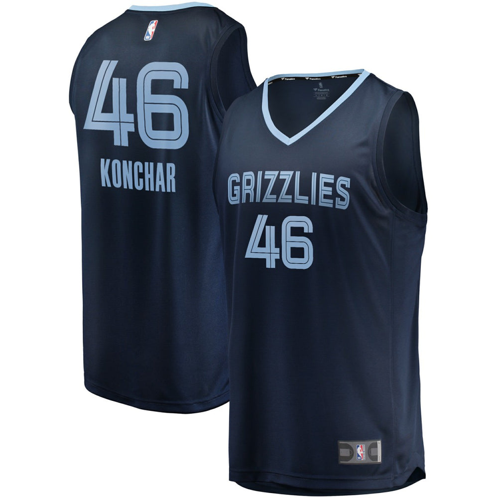 John Konchar Memphis Grizzlies Fast Break Replica Jersey Navy Icon Edition | Fanatics for sale