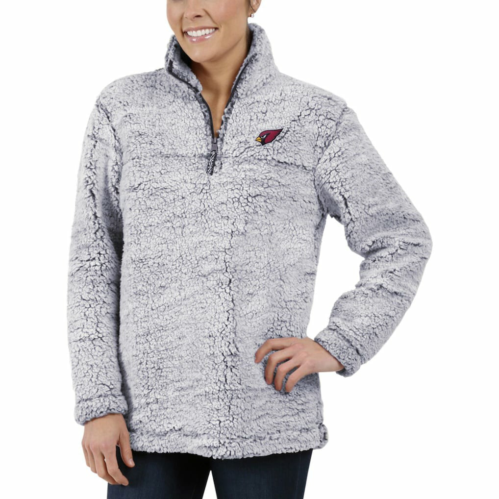 Arizona Cardinals G-III 4Her by Carl Banks Women's Sherpa Quarter-Zip Pullover Jacket Gray
