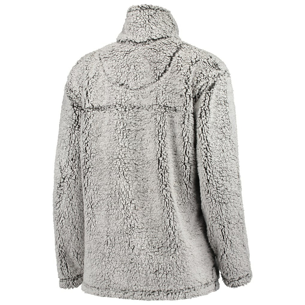 Carolina Panthers G-III 4Her by Carl Banks Women's Sherpa Quarter-Zip Pullover Jacket Gray