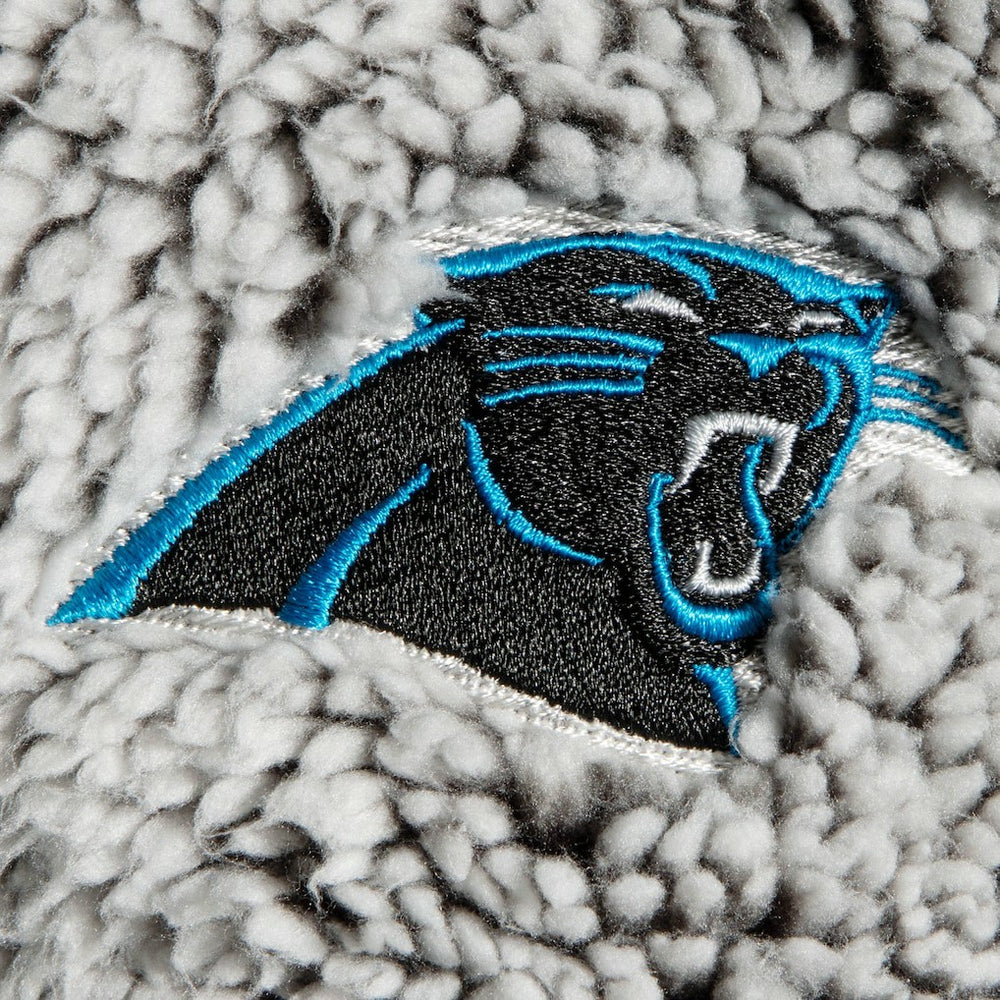 Carolina Panthers G-III 4Her by Carl Banks Women's Sherpa Quarter-Zip Pullover Jacket Gray
