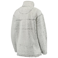 Philadelphia Eagles Women's Sherpa Quarter-Zip Pullover Jacket Gray