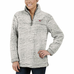 Kansas City Chiefs Women's Sherpa Quarter-Zip Pullover Jacket Gray
