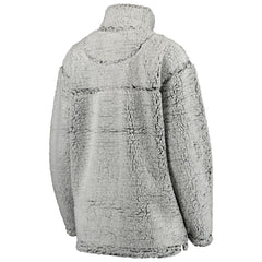Detroit Lions Women's Sherpa Quarter-Zip Pullover Jacket Gray