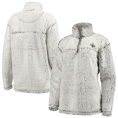 New Orleans Saints G-III 4Her by Carl Banks Women's Sherpa Quarter-Zip Pullover Jacket Gray