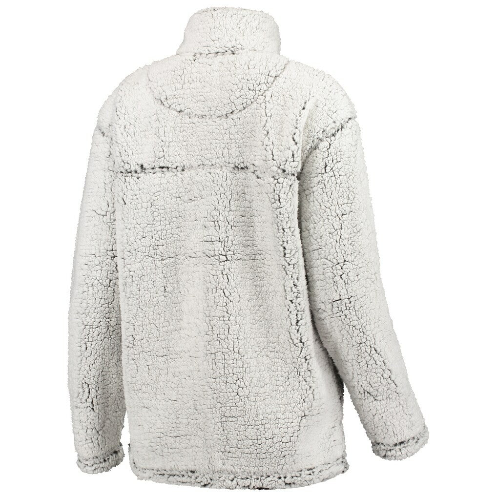 New Orleans Saints G-III 4Her by Carl Banks Women's Sherpa Quarter-Zip Pullover Jacket Gray