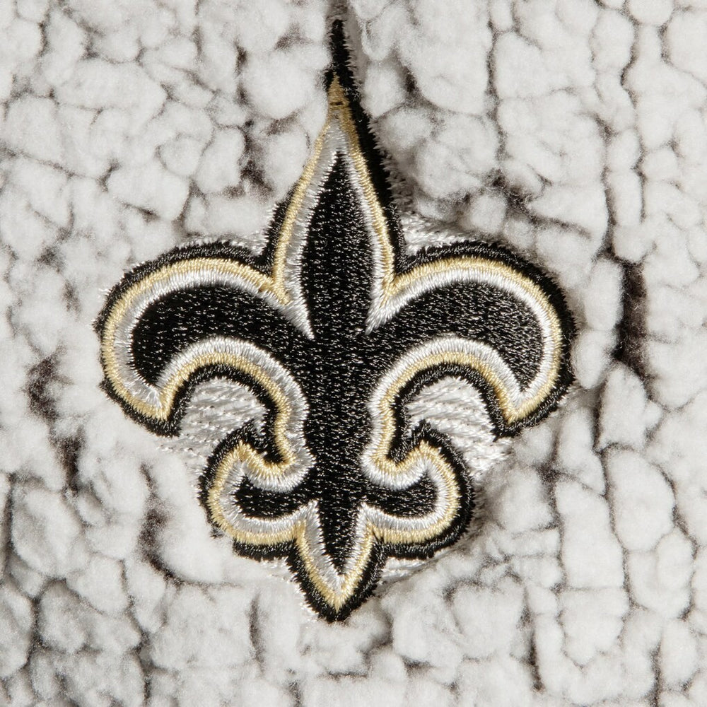 New Orleans Saints G-III 4Her by Carl Banks Women's Sherpa Quarter-Zip Pullover Jacket Gray