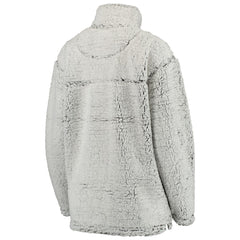 Green Bay Packers Women's Sherpa Quarter-Zip Pullover Jacket Gray