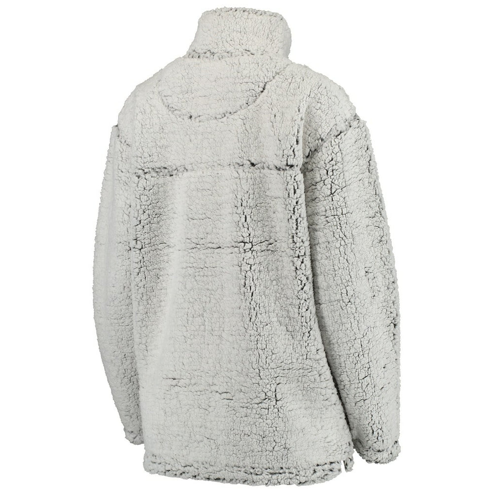Pittsburgh Steelers Women's Sherpa Quarter-Zip Pullover Jacket Gray