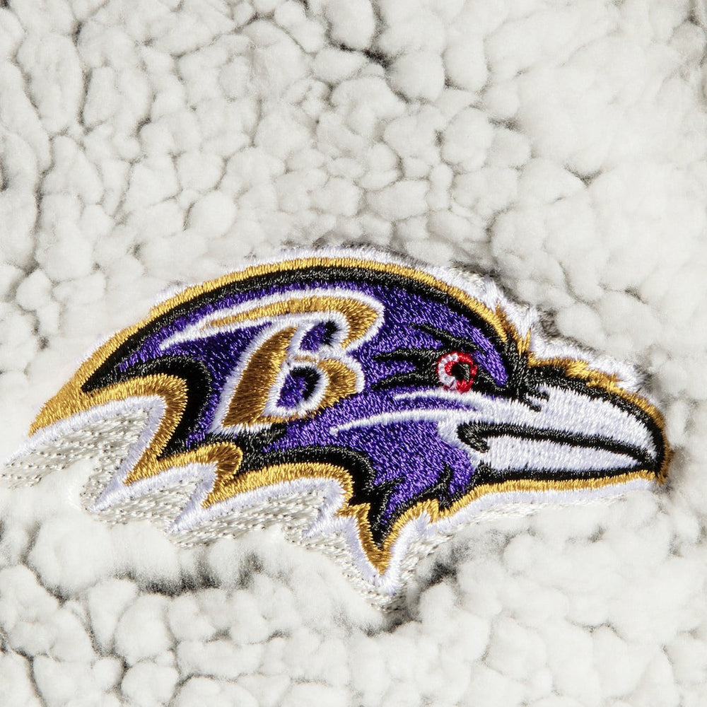 Baltimore Ravens G-III 4Her by Carl Banks Women's Sherpa Quarter-Zip Pullover Jacket Gray