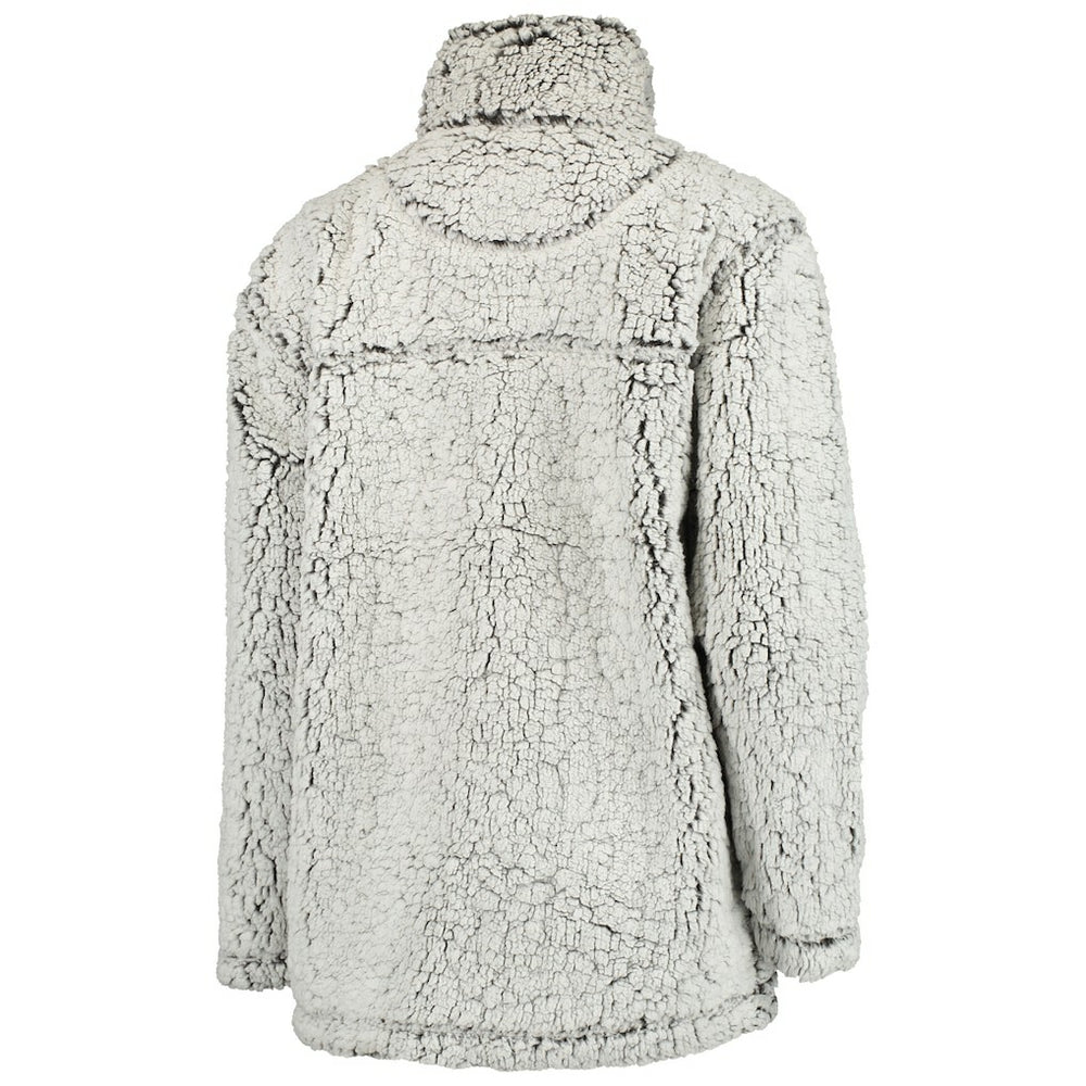 Minnesota Vikings Women's Sherpa Quarter-Zip Pullover Jacket Gray