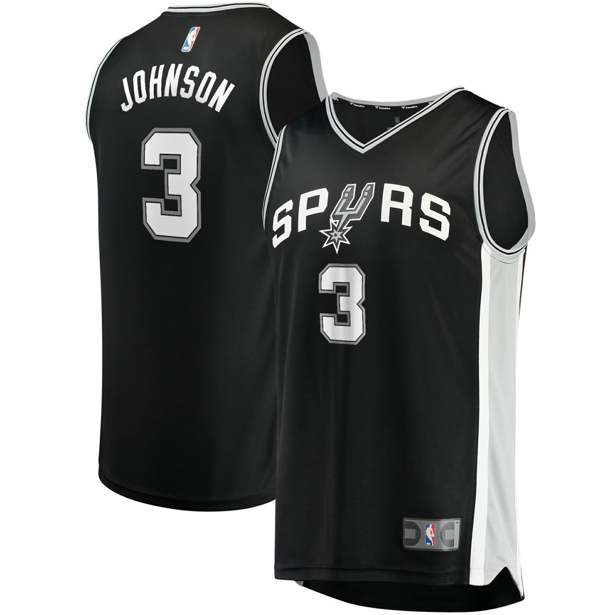 Keldon Johnson San Antonio Spurs Fast Break Replica Jersey Black Icon Edition | Fanatics