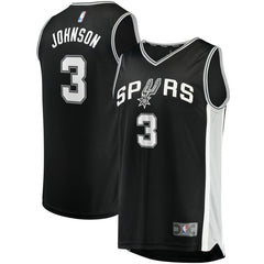 Keldon Johnson San Antonio Spurs Fast Break Replica Jersey Black Icon Edition | Fanatics