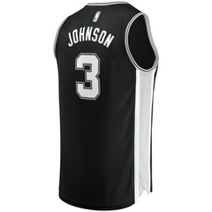 Keldon Johnson San Antonio Spurs Fast Break Replica Jersey Black Icon Edition | Fanatics