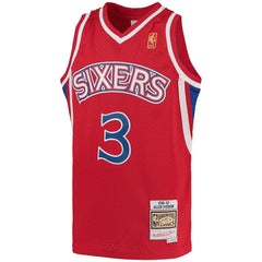 Allen Iverson Philadelphia 76ers Youth 1996/97 Hardwood Classics Swingman Throwback Jersey Red | Mitchell & Ness US
