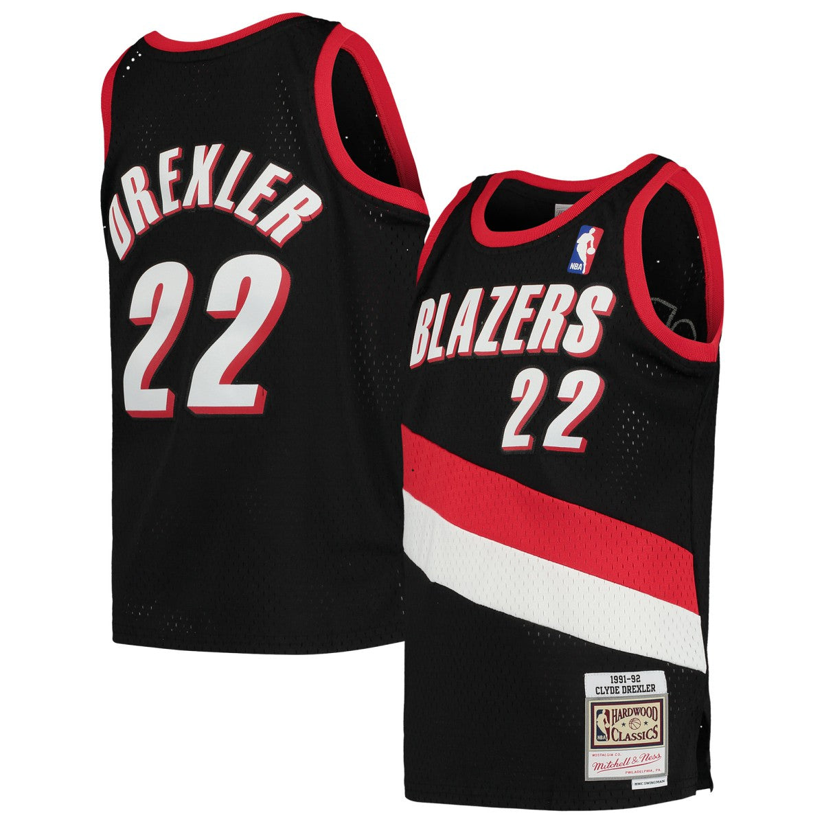 Clyde Drexler Portland Trail Blazers Youth 1991/92 Hardwood Classics Swingman Jersey Black | Mitchell & Ness outlet
