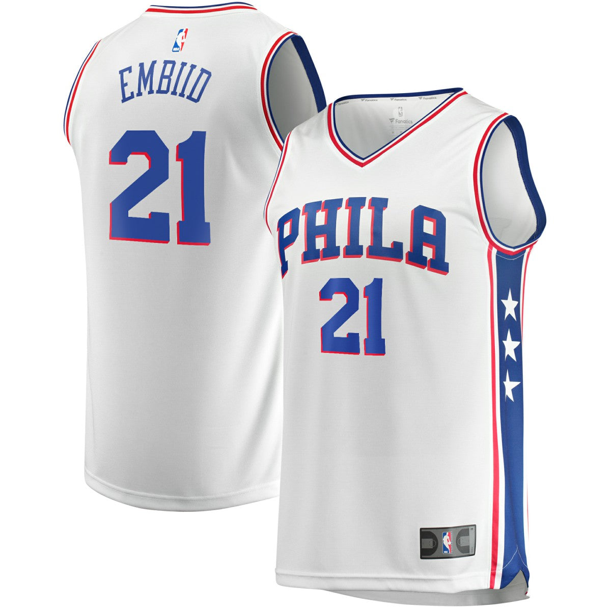 Joel Embiid Philadelphia 76ers Replica Jersey Association Edition White | Fanatics Lifestyle