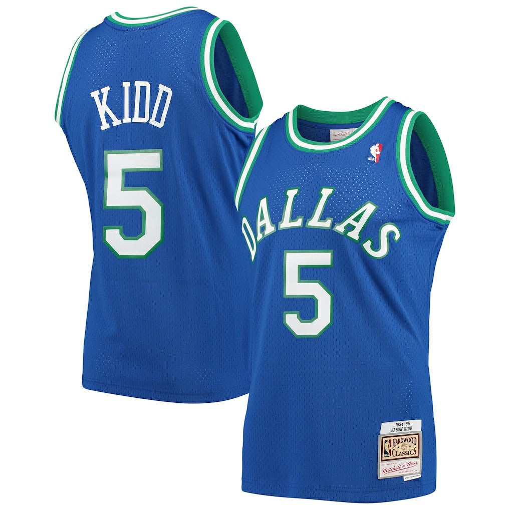 Jason Kidd Dallas Mavericks 1994/95 Hardwood Classics Swingman Jersey for sale Blue | Mitchell & Ness US