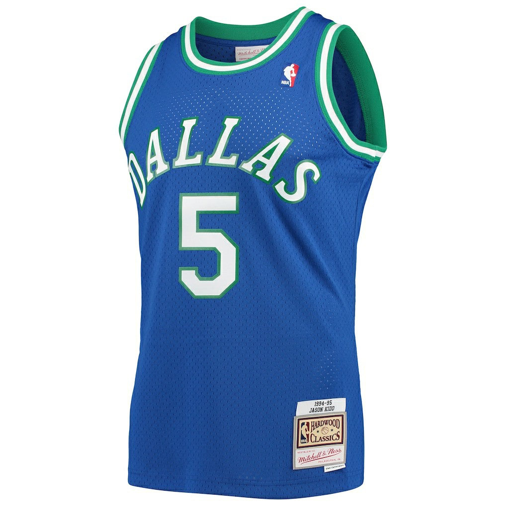 Jason Kidd Dallas Mavericks 1994/95 Hardwood Classics Swingman Jersey for sale Blue | Mitchell & Ness US