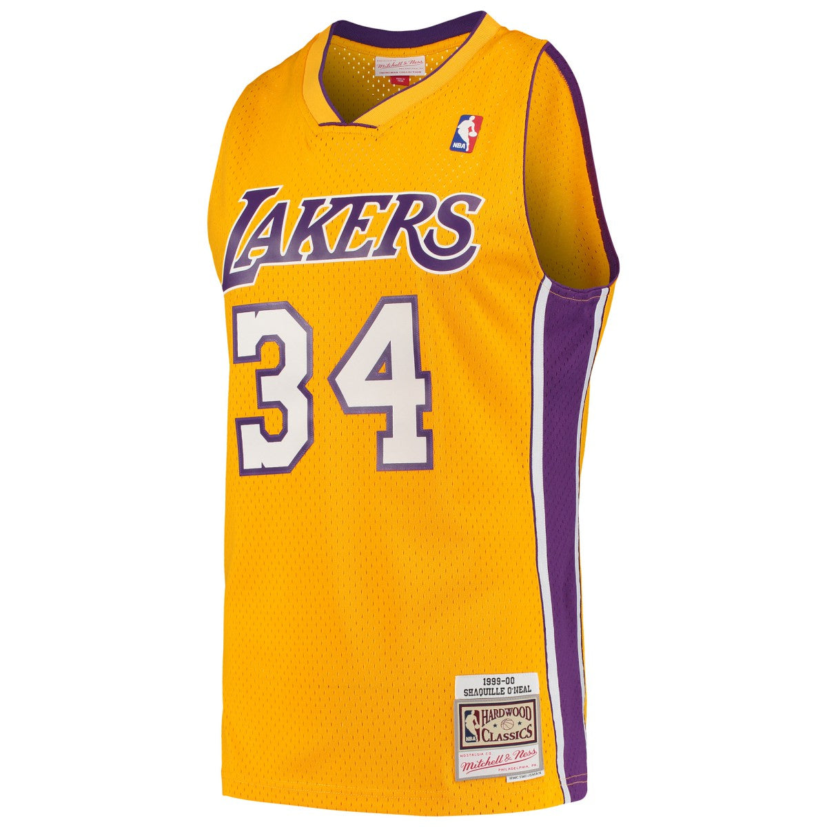 Shaquille O'Neal Los Angeles Lakers Hardwood Classics Swingman Jersey Gold | Mitchell & Ness for sale